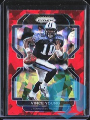 2021 Panini Prizm Vince Young #9 Red Cracked Ice Prizm Titans